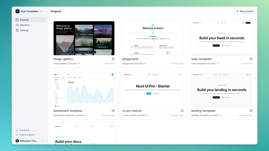 NuxtHub projects management